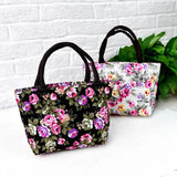 Canvas Flowers Printed Messenger Bag Girls Handbag Ladies Shoulder Bag