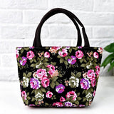 Canvas Flowers Printed Messenger Bag Girls Handbag Ladies Shoulder Bag