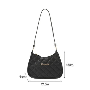 Lingge Embroidery Small Shoulder Bag Tote Messenger Underarm Bag