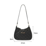 Lingge Embroidery Small Shoulder Bag Tote Messenger Underarm Bag