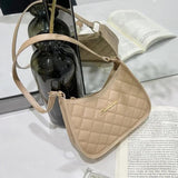 Lingge Embroidery Small Shoulder Bag Tote Messenger Underarm Bag