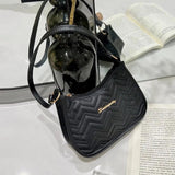 Lingge Embroidery Small Shoulder Bag Tote Messenger Underarm Bag