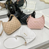 Lingge Embroidery Small Shoulder Bag Tote Messenger Underarm Bag