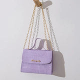 Women Large Capacity Shoulder Bags Pure Chain Handbags