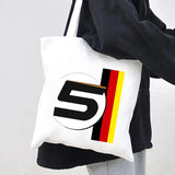 F1 Formula 1 Lando Norris Bottas Racing Car Women Canvas Shopper Bag