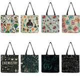 Outdoor Travel Ladies Shoulder Bag Natural Science Printed Tote Bag