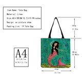 Abstract Mermaid Print Lady Shopper Bag Eco-Friendly Tote