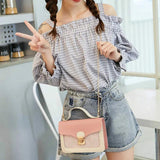Women Mini Small Square Pack Shoulder Bag Sequin Messenger Crossbody Bag