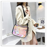 Women's PVC Transparent Shoulder Bag Messenger Wild Handbag