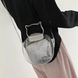 Clear Plastic Shoulder Bag Envelope Crossbody Handbag PVC Purse