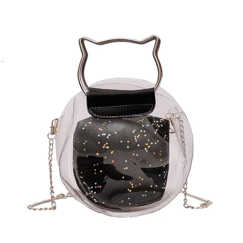 Clear Plastic Shoulder Bag Envelope Crossbody Handbag PVC Purse