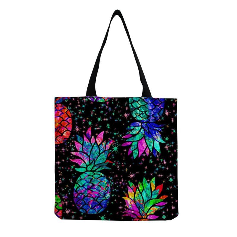 Colorful Print Handbag Foldable Tote Bag Women Shoulder Bag