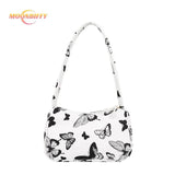 Animal Print Canvas Shoulder Underarm Bag