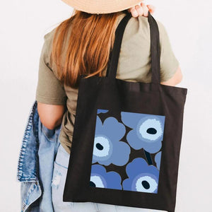 Colorful Poppy Flowers Canvas Shoulder Bag Harajuku Handbag Eco Shopper