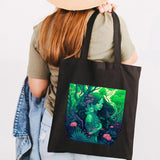 Anime Girl Cat Fox Panda Castle Moon Skull Women Canvas Shoulder Bag