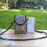 Ethnic Floral Embroidered Shoulder Bag Retro Handbag Messenger Small Purse