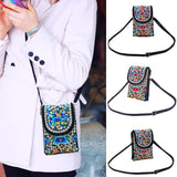 Ethnic Floral Embroidered Shoulder Bag Retro Handbag Messenger Small Purse