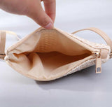 Rattan Woven Tote Crossbody Messenger Bag Handbag Beach Summer