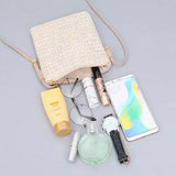 Rattan Woven Tote Crossbody Messenger Bag Handbag Beach Summer