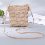 Rattan Woven Tote Crossbody Messenger Bag Handbag Beach Summer