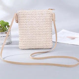 Rattan Woven Tote Crossbody Messenger Bag Handbag Beach Summer
