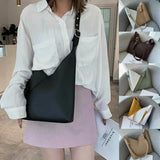 Hot PU Leather Handbag Crossbody Shoulder Bag Panelled Purse Tote