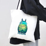 Anime Spirited Away Totoro Women Canvas Shoulder Bags Harajuku Totes
