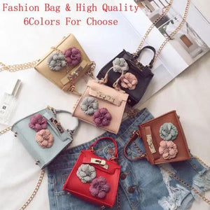 Mini Floral Handbag Chain Messenger Crossbody Shoulder Bag Girls Flower Hot
