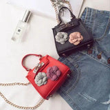 Mini Floral Handbag Chain Messenger Crossbody Shoulder Bag Girls Flower Hot