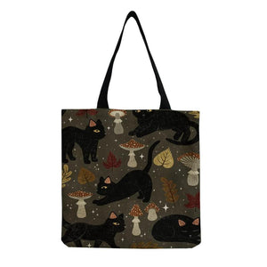 Foldable Cat Print Shopper Bag Eco Tote