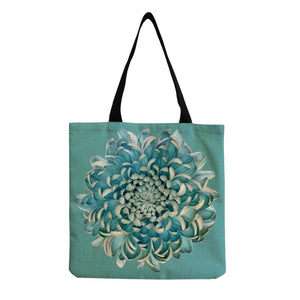 Colorful Floral Handbag Portable Women Tote Bag Reusable Shopping Bags