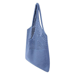 Casual Large Capacity Knitted Bag Hollow Out Ladies Tote Handbag