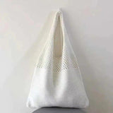 Casual Large Capacity Knitted Bag Hollow Out Ladies Tote Handbag