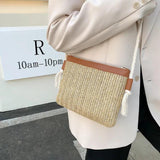 Women's Woven Straw Shoulder Bag Large Capacity Tote Beach Bag
