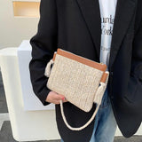 Women's Woven Straw Shoulder Bag Large Capacity Tote Beach Bag