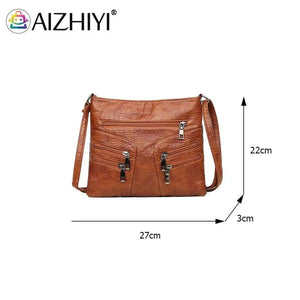 Vintage Women PU Leather Messenger Bag