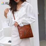 Vintage Women PU Leather Messenger Bag