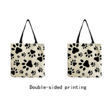 Cat Paw Print Beach Bag Tote Handbag for Women