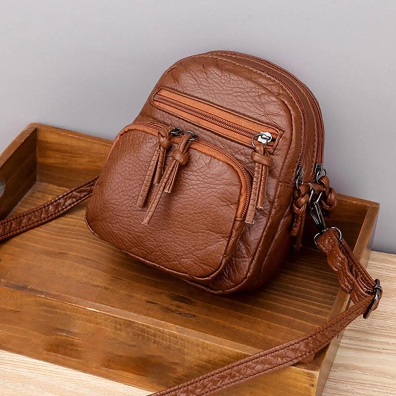 Stylish Soft PU Shoulder Bag Purse Tote Zipper Notebooks Ladies Handbag