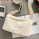 Plaid Crossbody Bag for Women Zipper Handbag Travel Purse