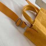 Corduroy Women Handbags Shoulder Bag Small Canvas Handbag Zipper Casual Tote Bag