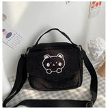 Harajuku Corduroy Canvas Messenger Bag Small Travel Purses Satchel