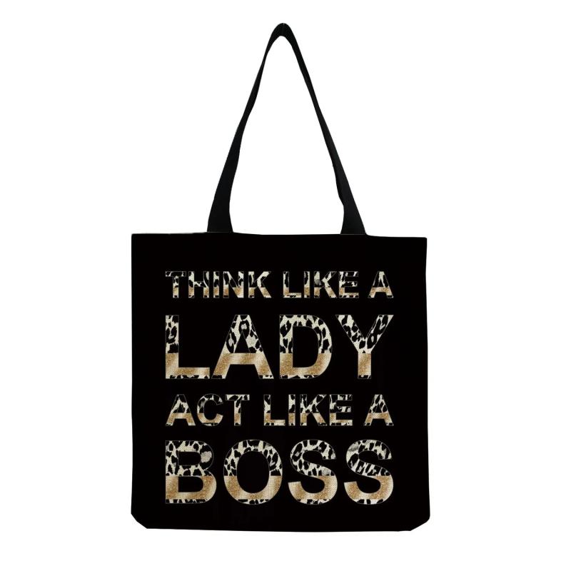 Lip Print Shoulder Bag High Capacity Eco Friendly Beach Bag
