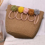 Girls Straw Rattan Weave Crossbody Bag For Baby Girls