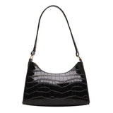 Retro Croc Pattern Shoulder Bag for Women