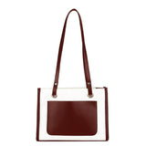 Casual Women Underarm Bags PU Leather Shoulder Bag Vintage Large Capacity