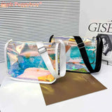 Transparent PVC Shoulder Bag Zipper Handbag for Women