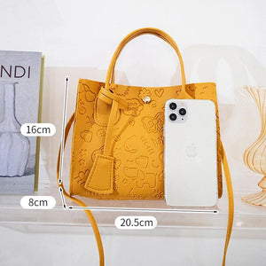 2023 Ladies Embossed Handbag Sweet Messenger Bag