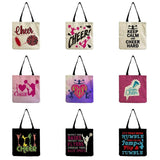 Cheerleading Printed Handbag Eco Reusable Foldable Shopping Bag Preppy Style