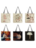 Ballet Reusable Shoulder Bag Eco Foldable Shopping Handbag